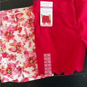 Isaac Mizrahi Red, pink and Floral Shorts Combo